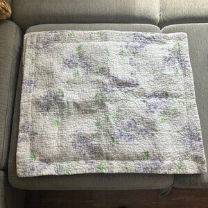 Lot of 2 Laura Ashley Quilted Pillowcases Sz Standard Purple Hydrangea